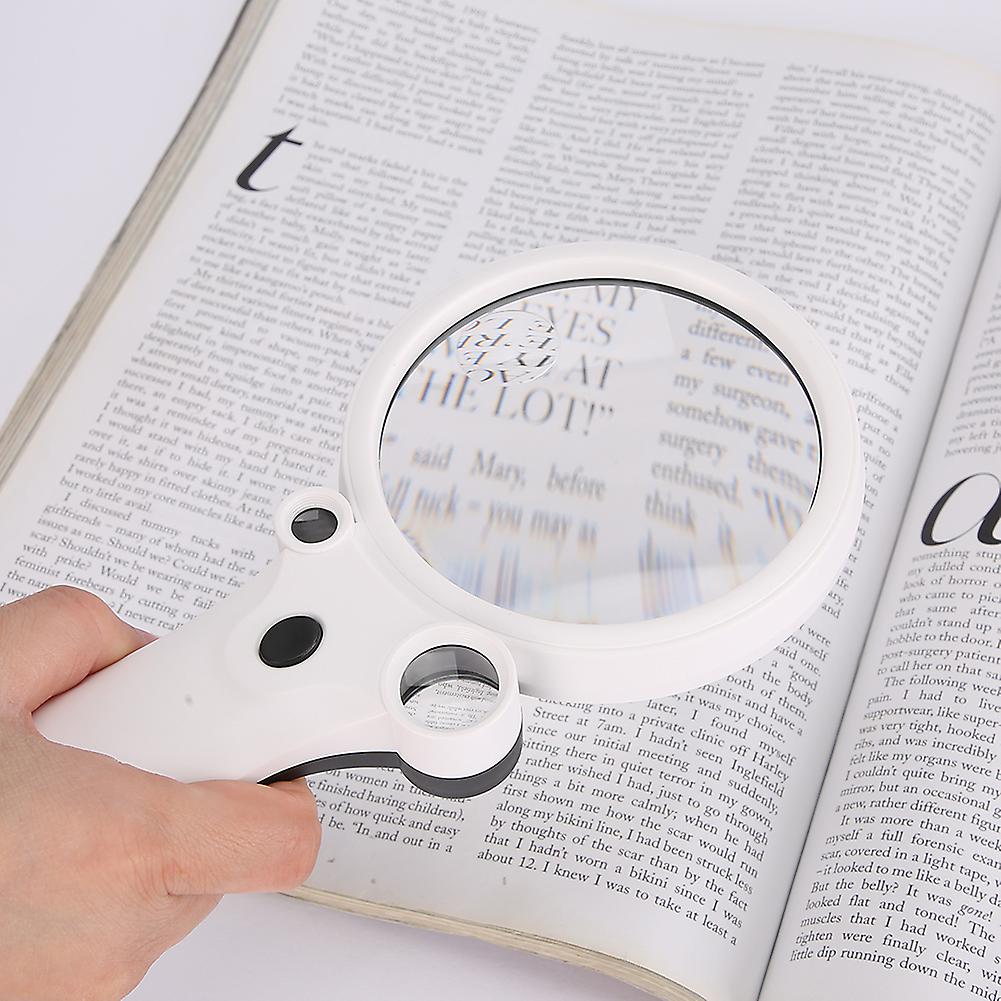 Handheld Magnifying Glass Reading Jewelry Repairing Magnifier With Counterfeit Detector