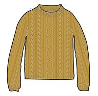 Cozy Cable Recycled Knitted Jumper - Mustard Gold