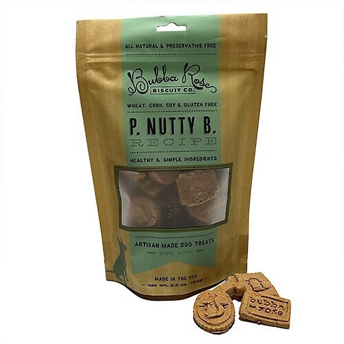 Bubba Rose Biscuit Co. P. Nutty B. Dog Treat， 6.5-oz bag