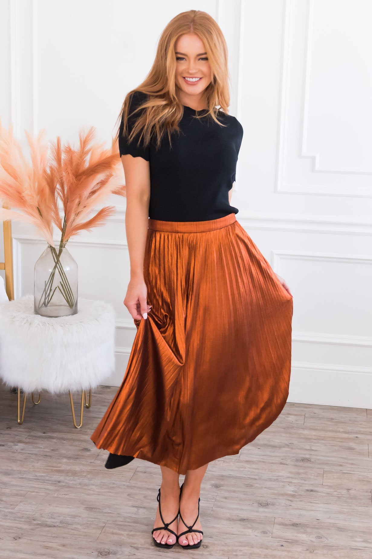 Under The Limelight Modest Pleat Skirt