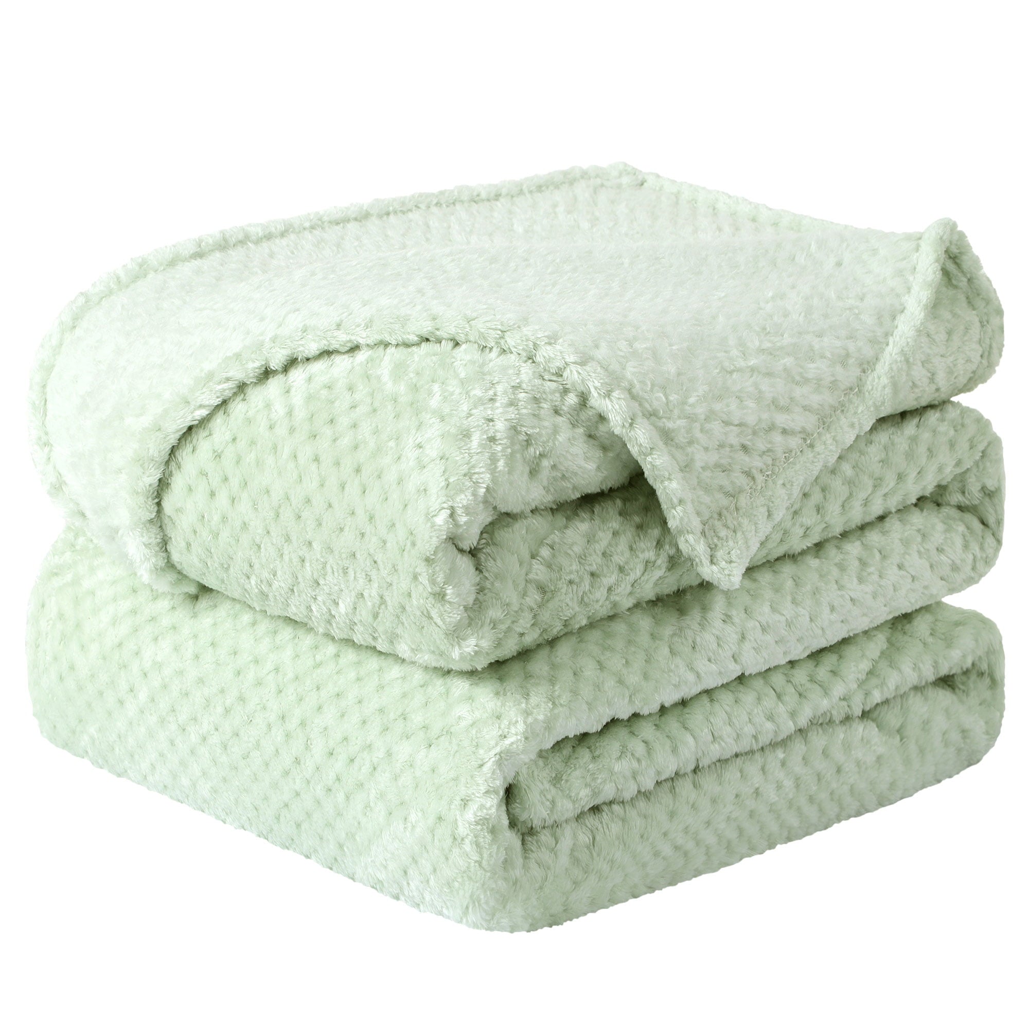 Unique Bargains Solid Polyester Woven Bed Blanket， Full， Green