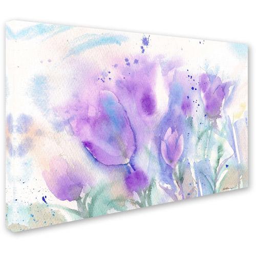 Trademark Fine Art Purple Blues Canvas Art by Sheila Golden