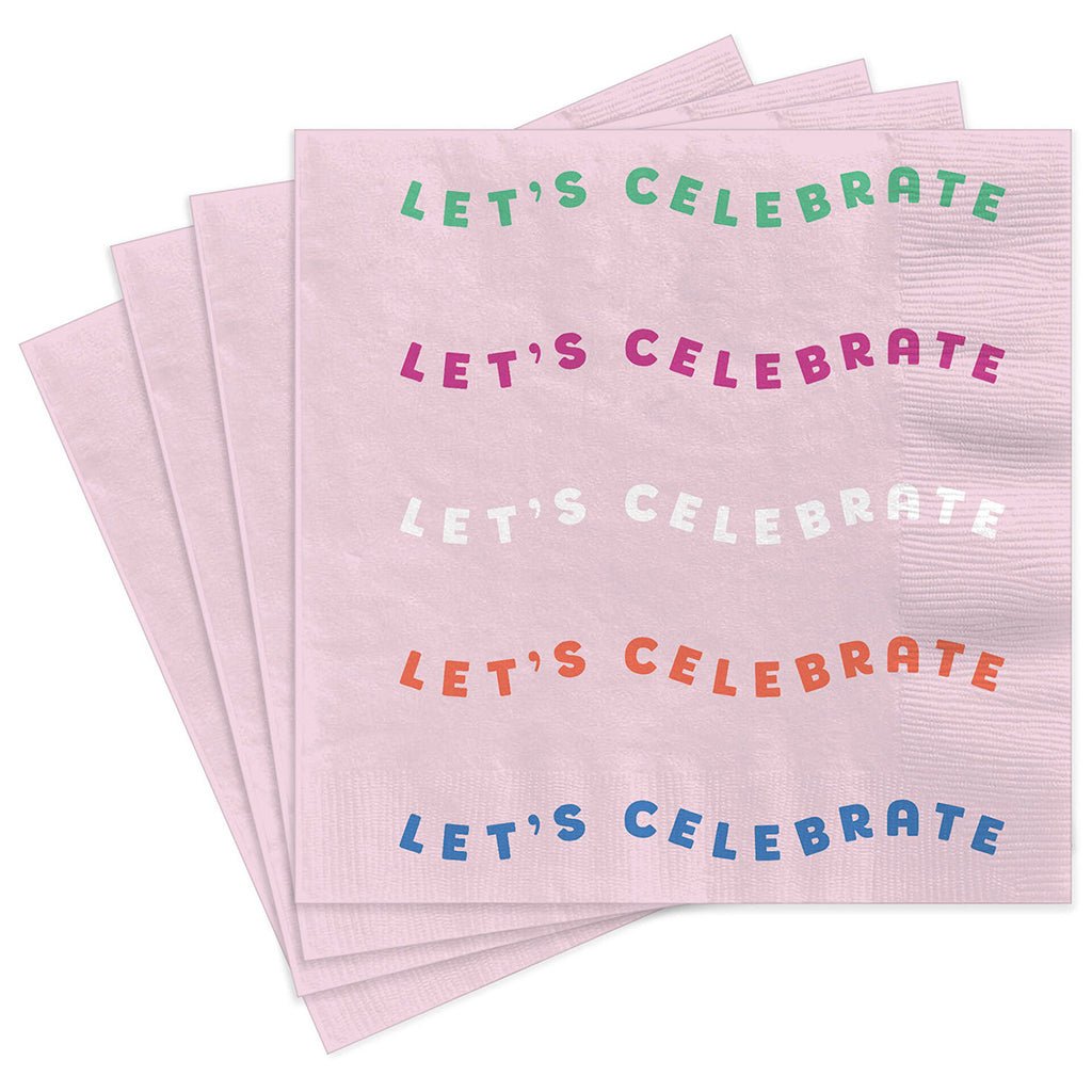 Hallmark  “Let's Celebrate” Cocktail Napkins, Set of 16