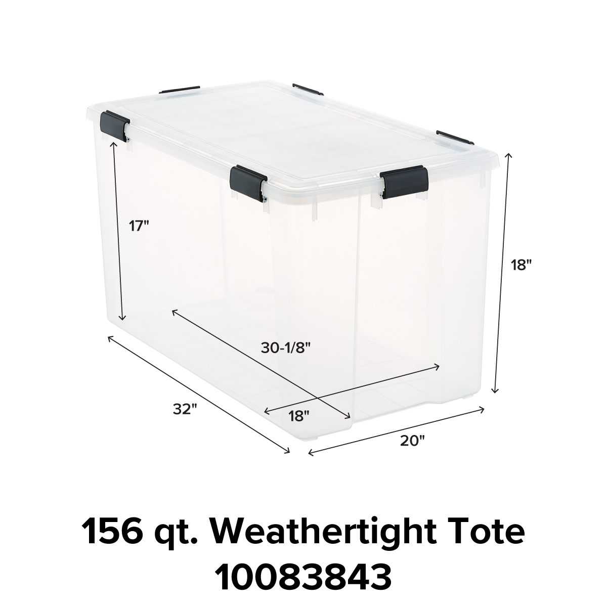 Clear Weathertight Totes