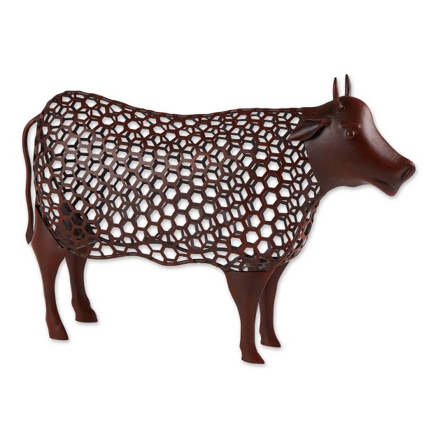 Iron Chicken Wire Cow Sculpture Brown Zingz amp Thingz