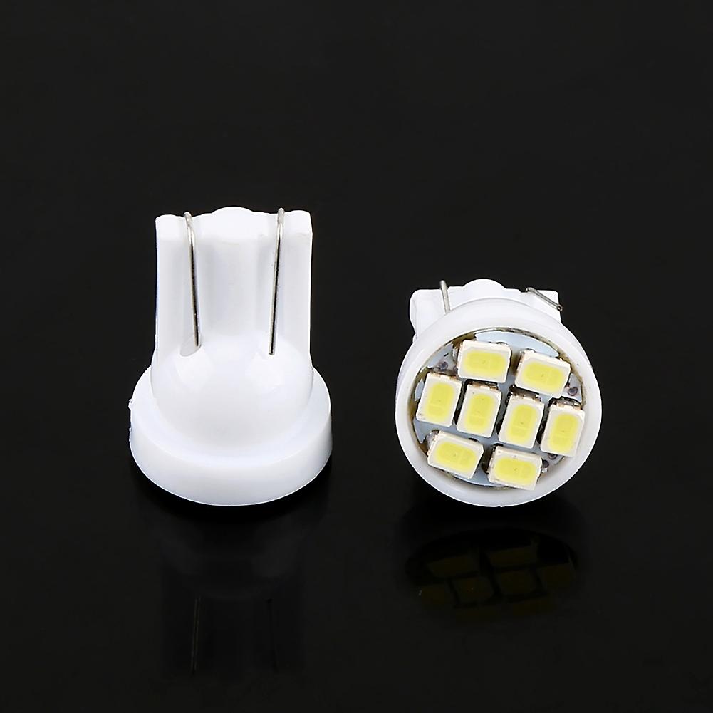 100 Pcs T10 8 Smd 1206 Led Car Interior Light Bulbs Auto Indicator Lamp White