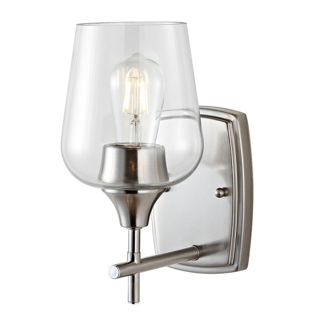 Valda Wall Sconce Nickel clear Safavieh