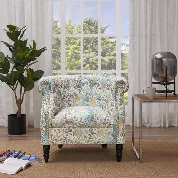 Gracewood Hollow Mungoshi Multi Blue Paisley Arm Chair