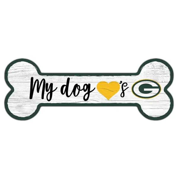 All Star Sports Green Bay Packers Dog Bone Sign