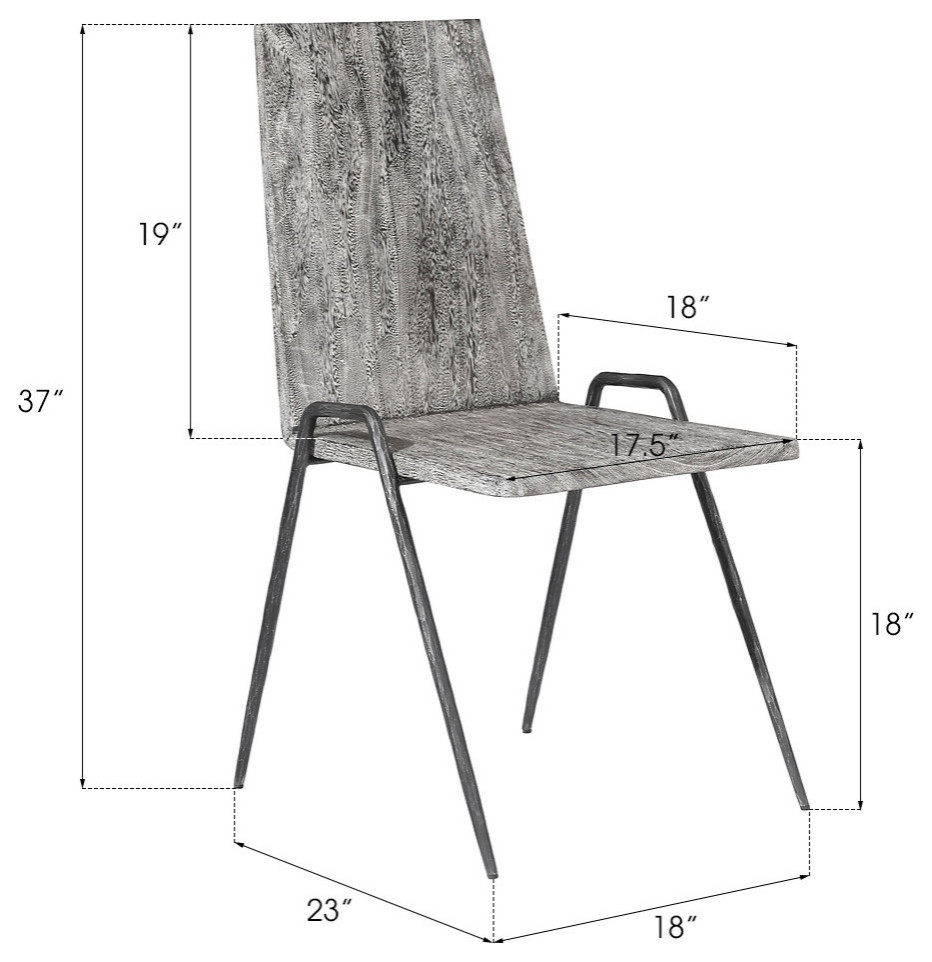 Forged Leg Dining Chair  Metal   Industrial   Dining Chairs   by Phillips Collection  Houzz