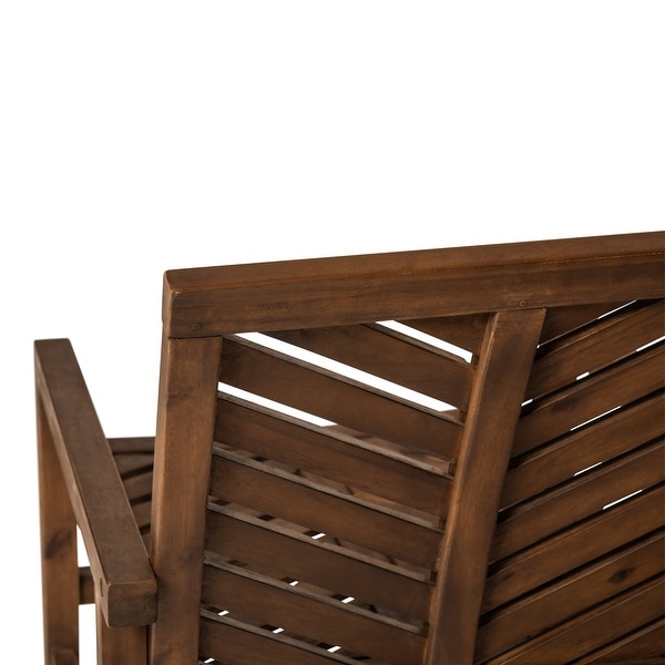 Middlebrook Acacia Wood Chevron Patio Chair (Set of 2)