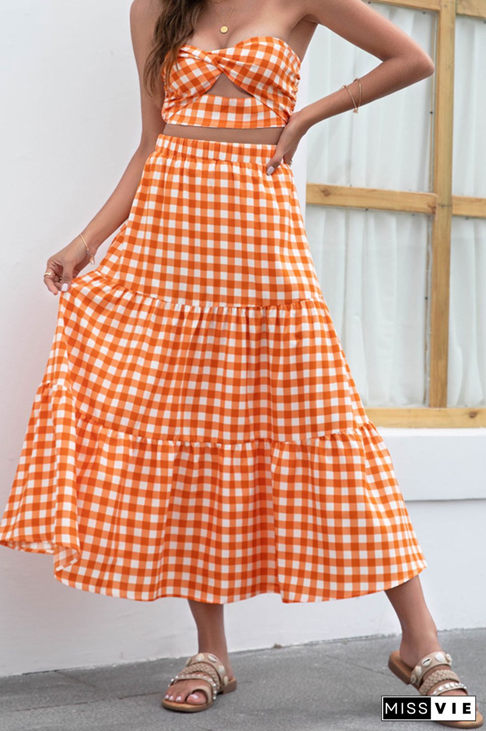 Plaid Beach Skirt Wholesale