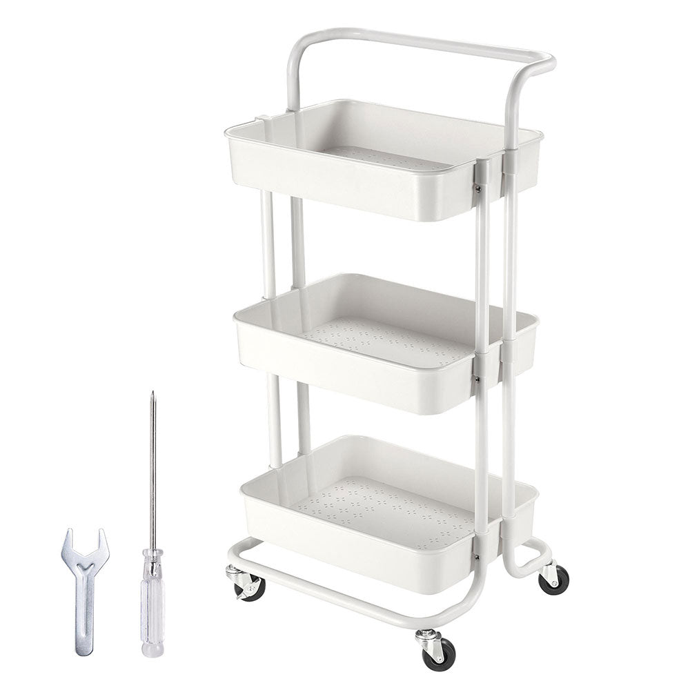 Yescom Rolling Craft Storage Cart on Wheels 3 Tiers