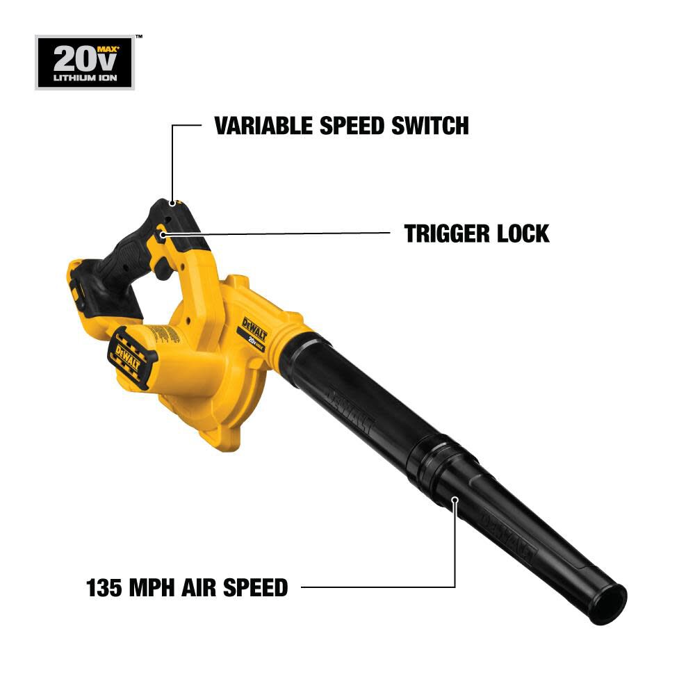 DEWALT 20V MAX Compact Jobsite Blower Bare DCE100B from DEWALT