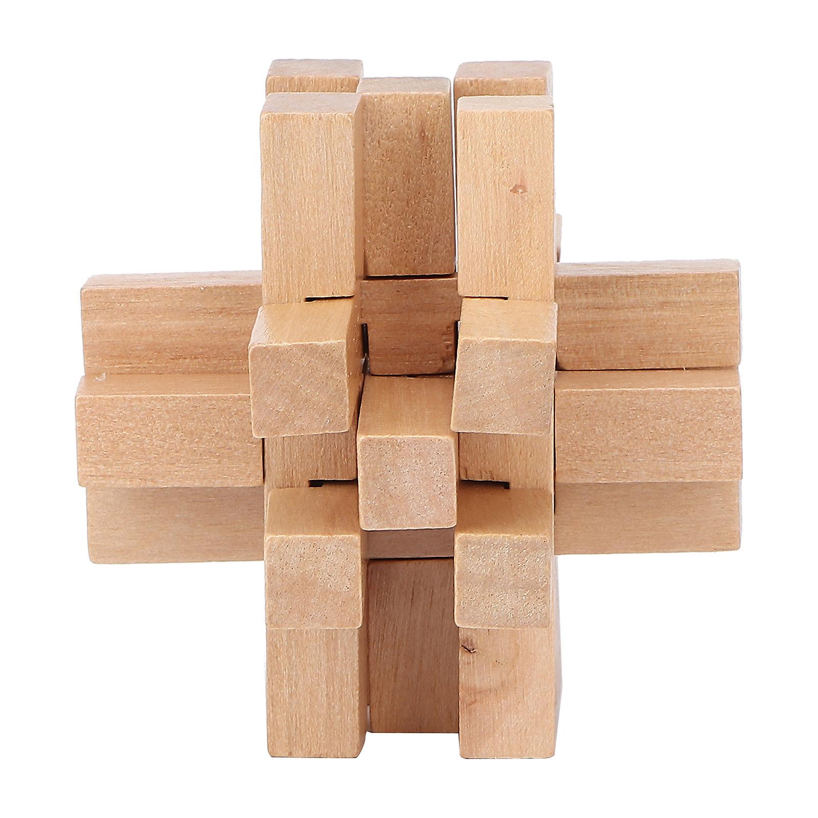 Wooden Brain Teaser Lock Toy Flexible Fingers Intellectual Development Interlocking Puzzle Toy For Teens Adults