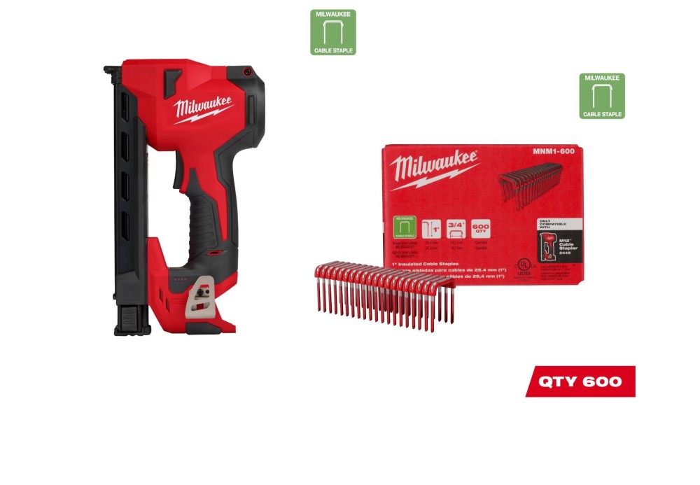 Milwaukee M12 Cable Stapler Bare Tool with 1