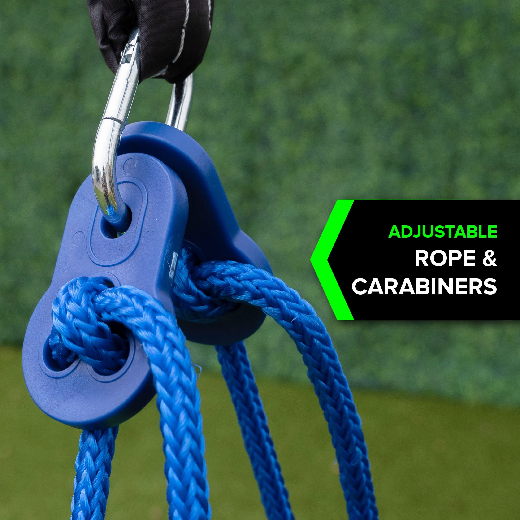 Sportspower Metal Deluxe Skyflyer Swing with Adjustable Rope and Carabiners