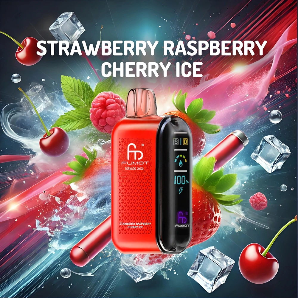 Fumot Tornado 20000 Puffs - Strawberry Raspberry Cherry Ice