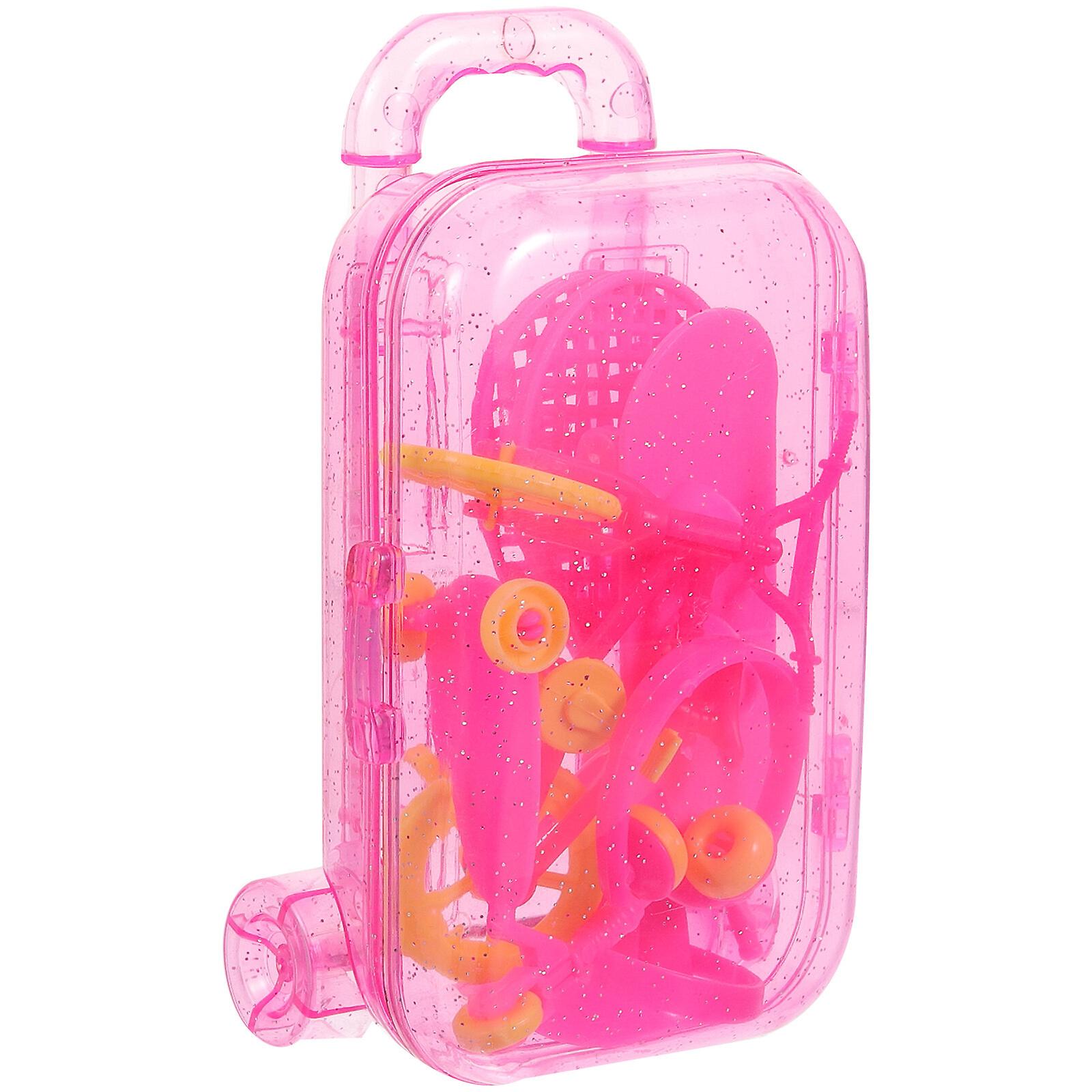 1 Set Of Doll Accessories Doll Suitcase Headphone Tennis Racket Hat Doll Skateboard Scooter Bike Pretend Play Toy Set Random Color