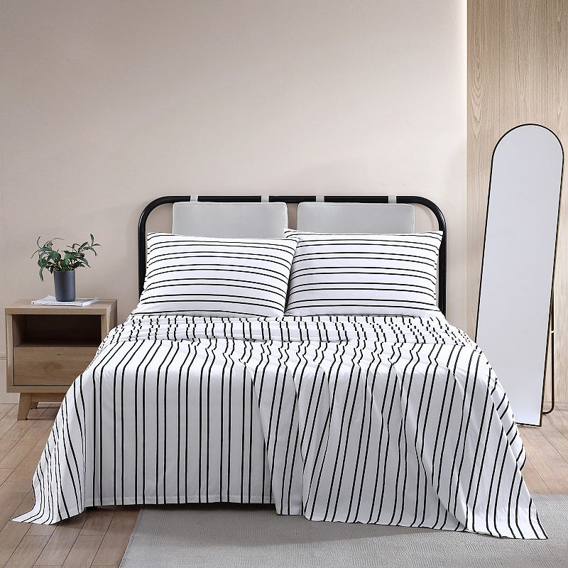 City Scene Pinstripe Sheet Set