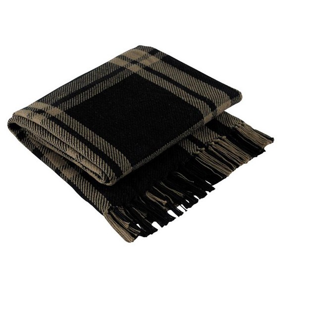 Park Designs Sturbridge Throw Black