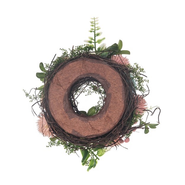 Transpac Natural Fiber 7 09 In Multicolor Easter Twig And Egg Candle Ring