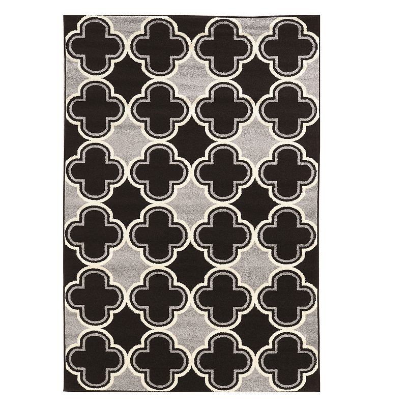 Linon Claremont Quatrefoil Rug