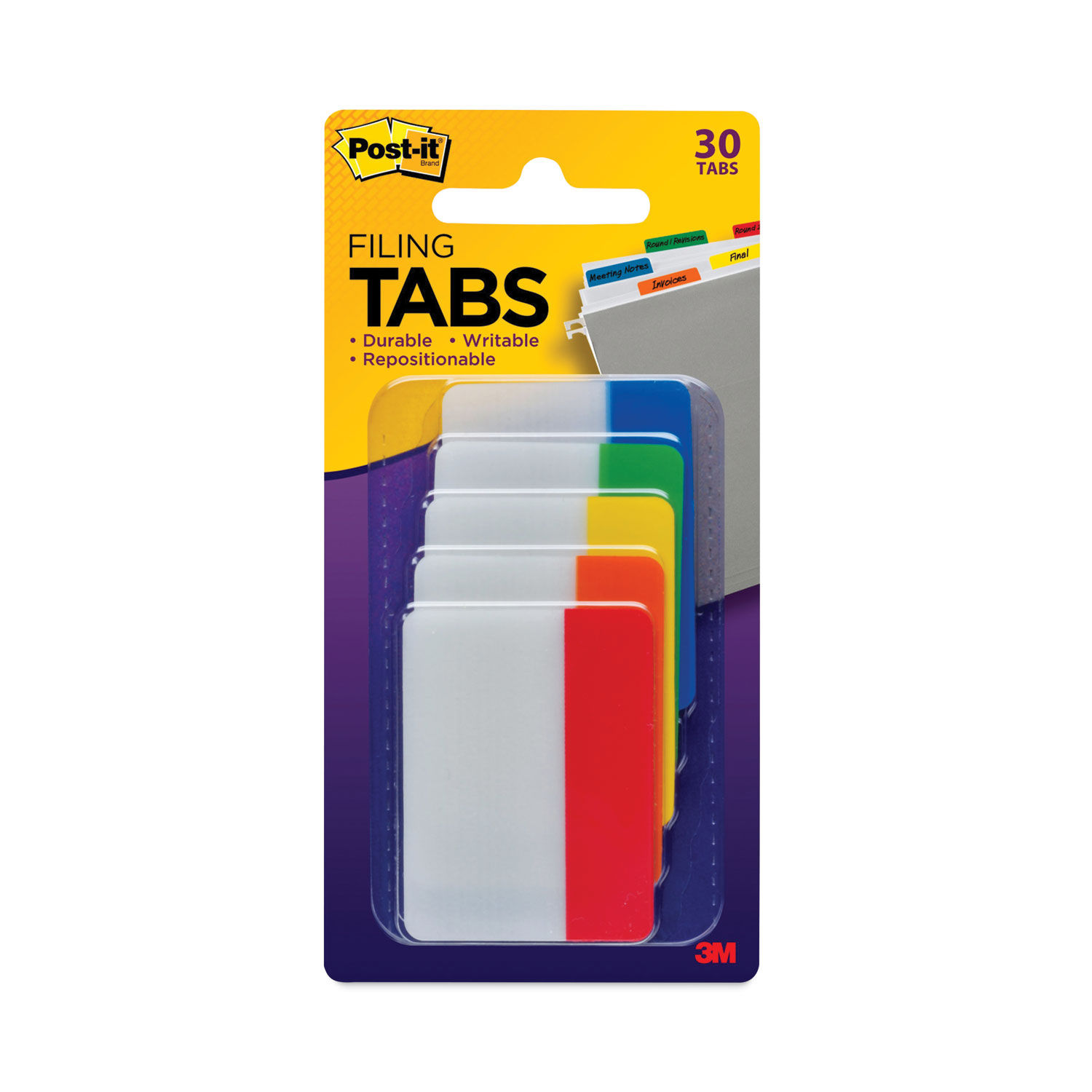 Solid Color Tabs by Post-itandreg; Tabs MMM686ROYGB