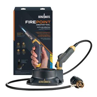 Bernzomatic FirePoint Creator Torch for Map-Pro and Propane Fuel with 41 in. Flexible Extended Hose and Fuel Cylinder Stand BZ8360T