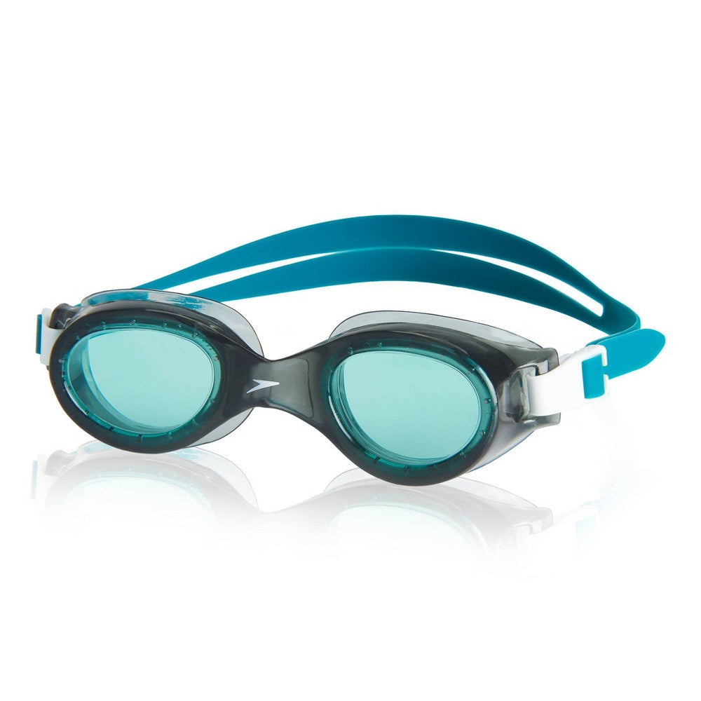 Speedo Adult  Boomerang Goggles, Waterproof Anti Fog UVA/UVB Protection No Leaking Swimming, FlexFit Monument clear