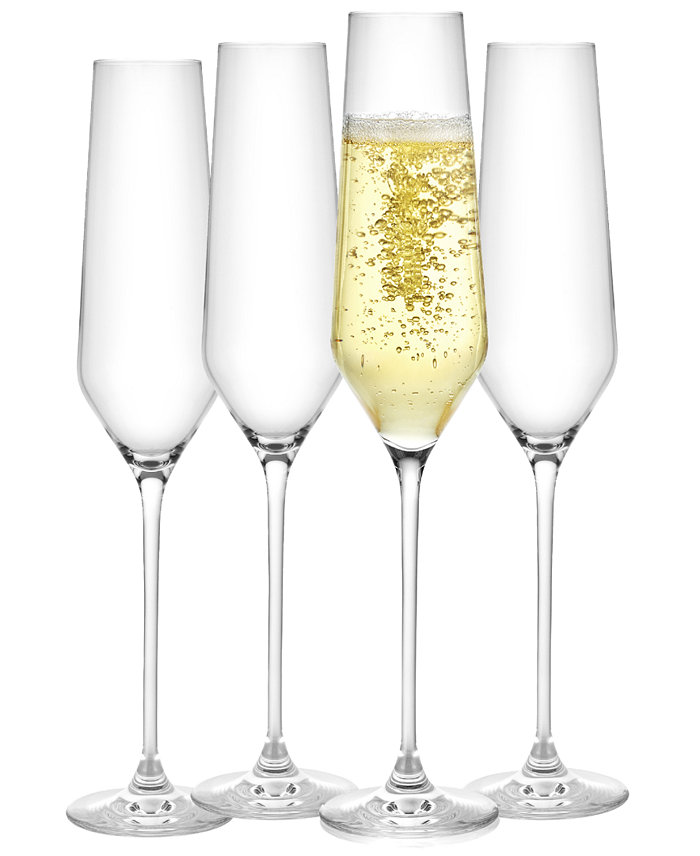 JoyJolt Layla Champagne Glasses Set of 4