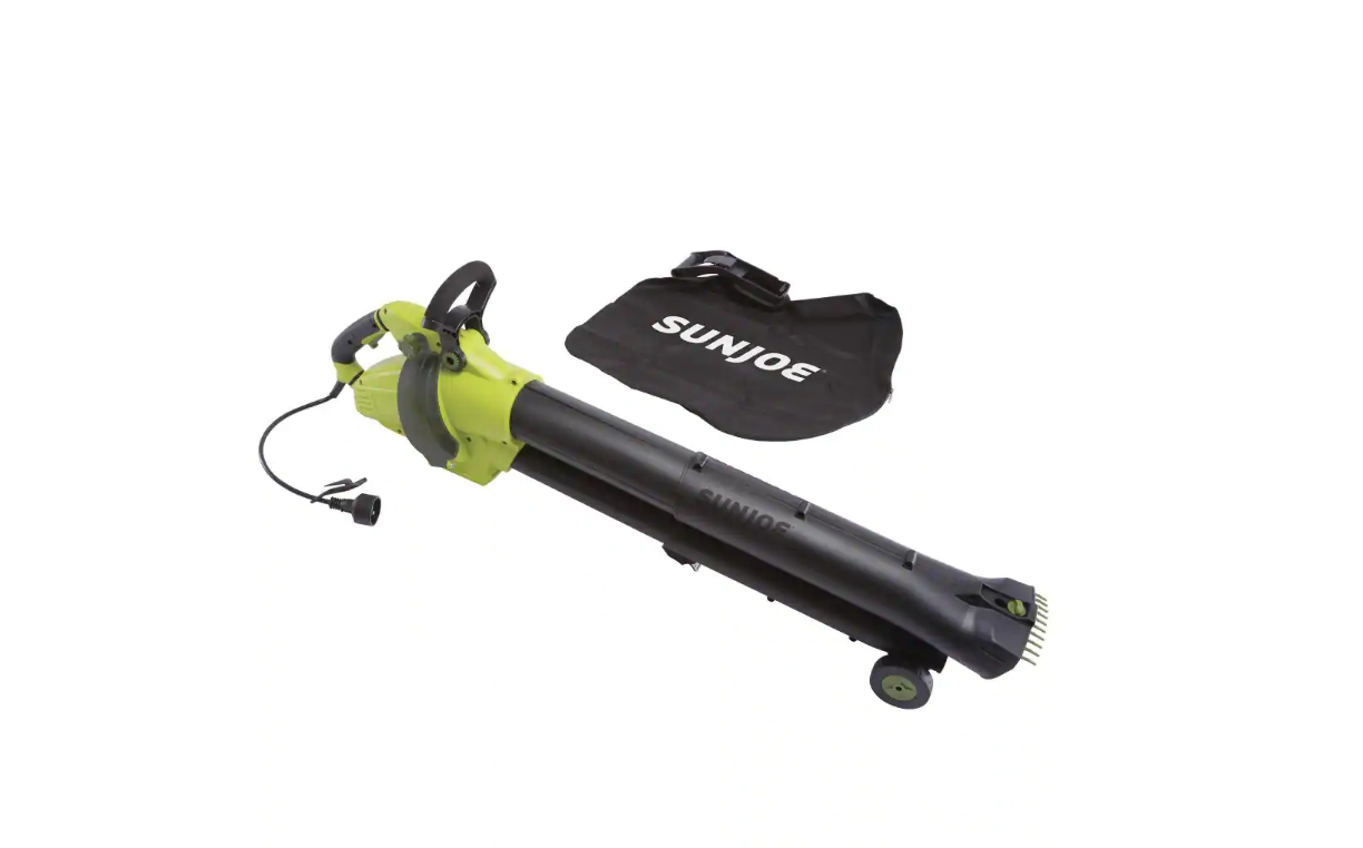 Sun Joe SBJ702E 180 MPH 615 CFM 12 Amp Variable-Speed All-in-One Electric Blower/Vacuum/Mulcher