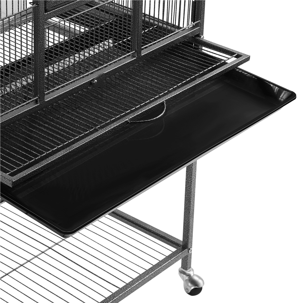 Yaheetech 53.7'' H Rolling Bird Cage w/ Stand  for Conures Parakeets Cockatiels，Black