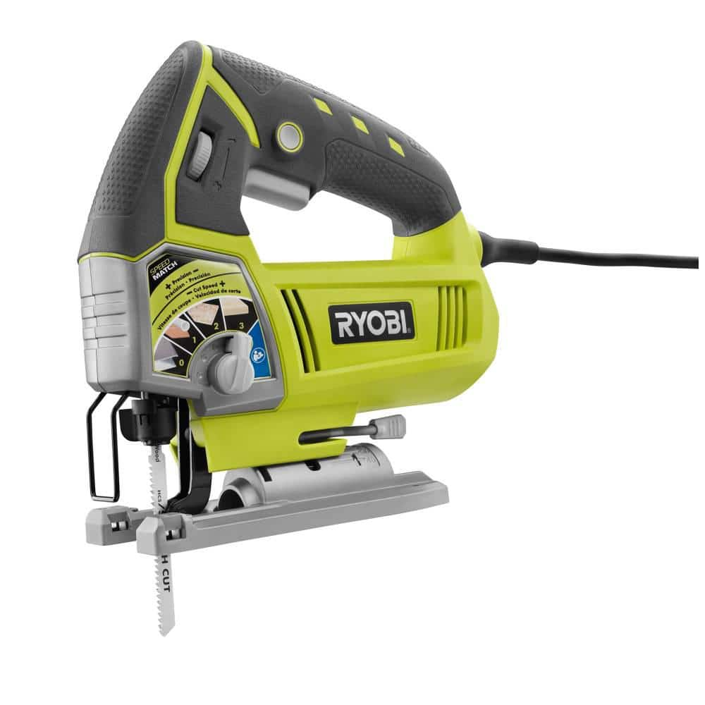 RYOBI 4.8 Amp Corded Variable Speed Orbital Jig Saw JS481LG