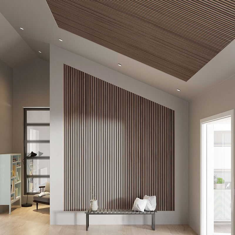 WOODFLEX Flexible Acoustic Wood Slat Wall Panel 270cm - Walnut Veneer