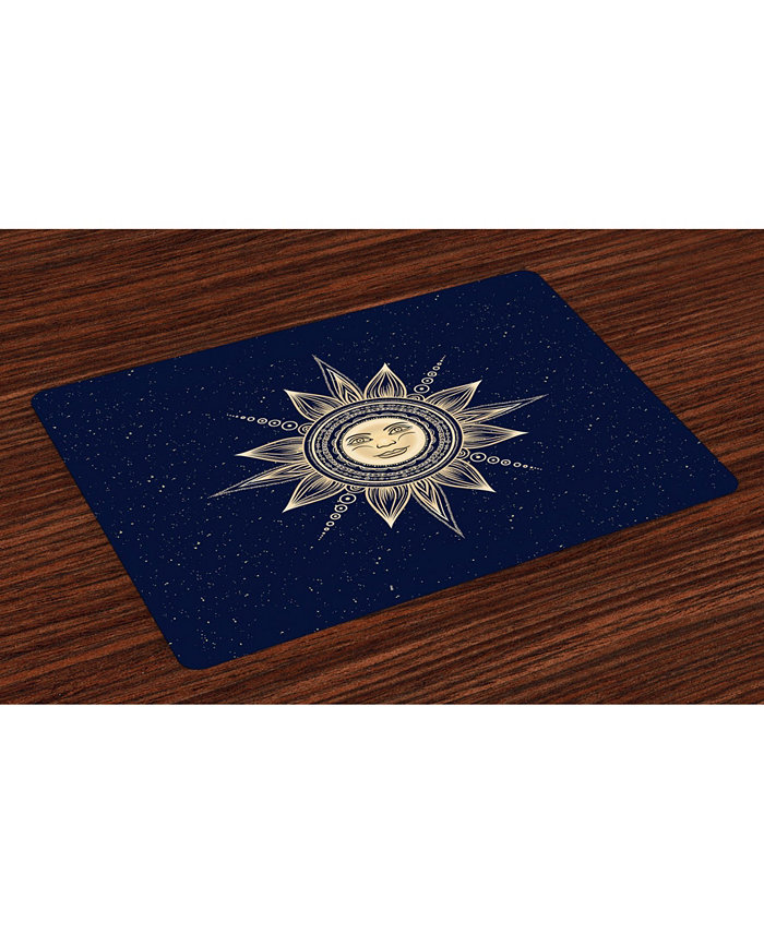 Ambesonne Psychedelic Place Mats Set of 4