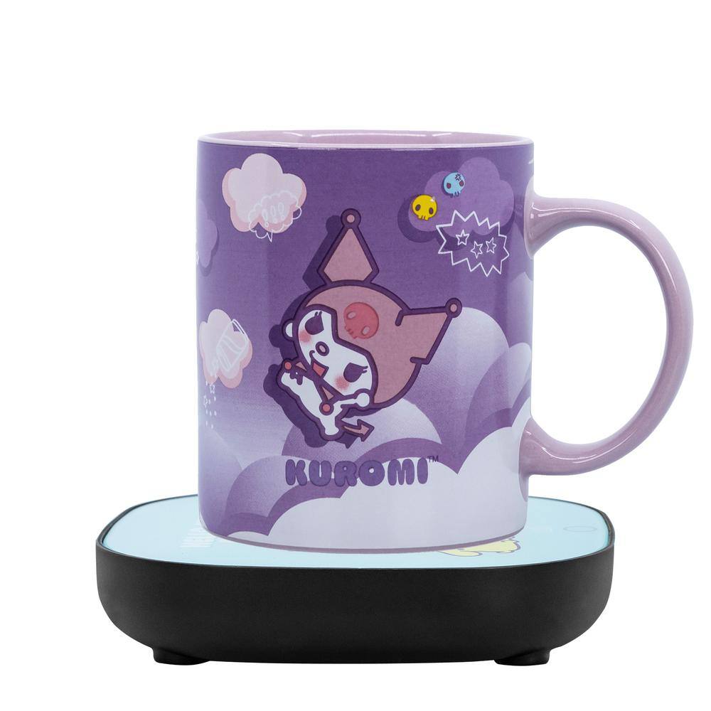 Uncanny Brands Hello Kitty and Friends Kuromi 1-Cup Pink Coffee Mug with Mug Warmer for Your Drip Coffee Maker MW1-KIT-KU1