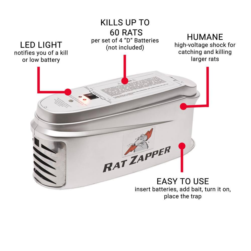 Rat Zapper Indoor Battery-Powered Ultra Rat and Mouse Trap RZU001-4