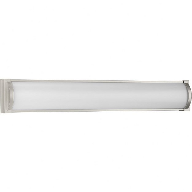 Progress Lighting Barril 1 light Led Linear Vanity Light Brushed Nickel Acrylic Shade