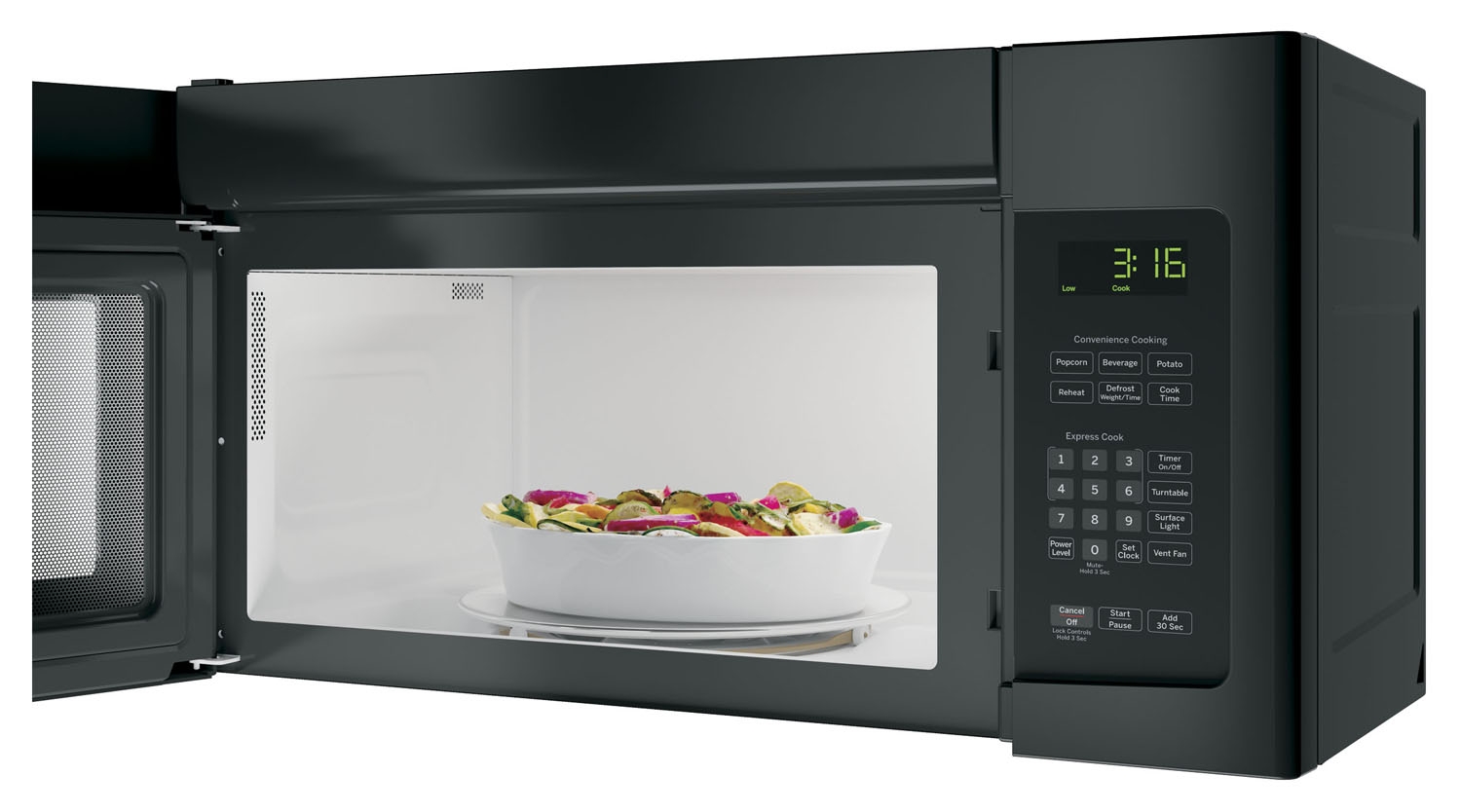 GE 1.6 Cu. Ft. Black Over-The-Range Microwave Oven