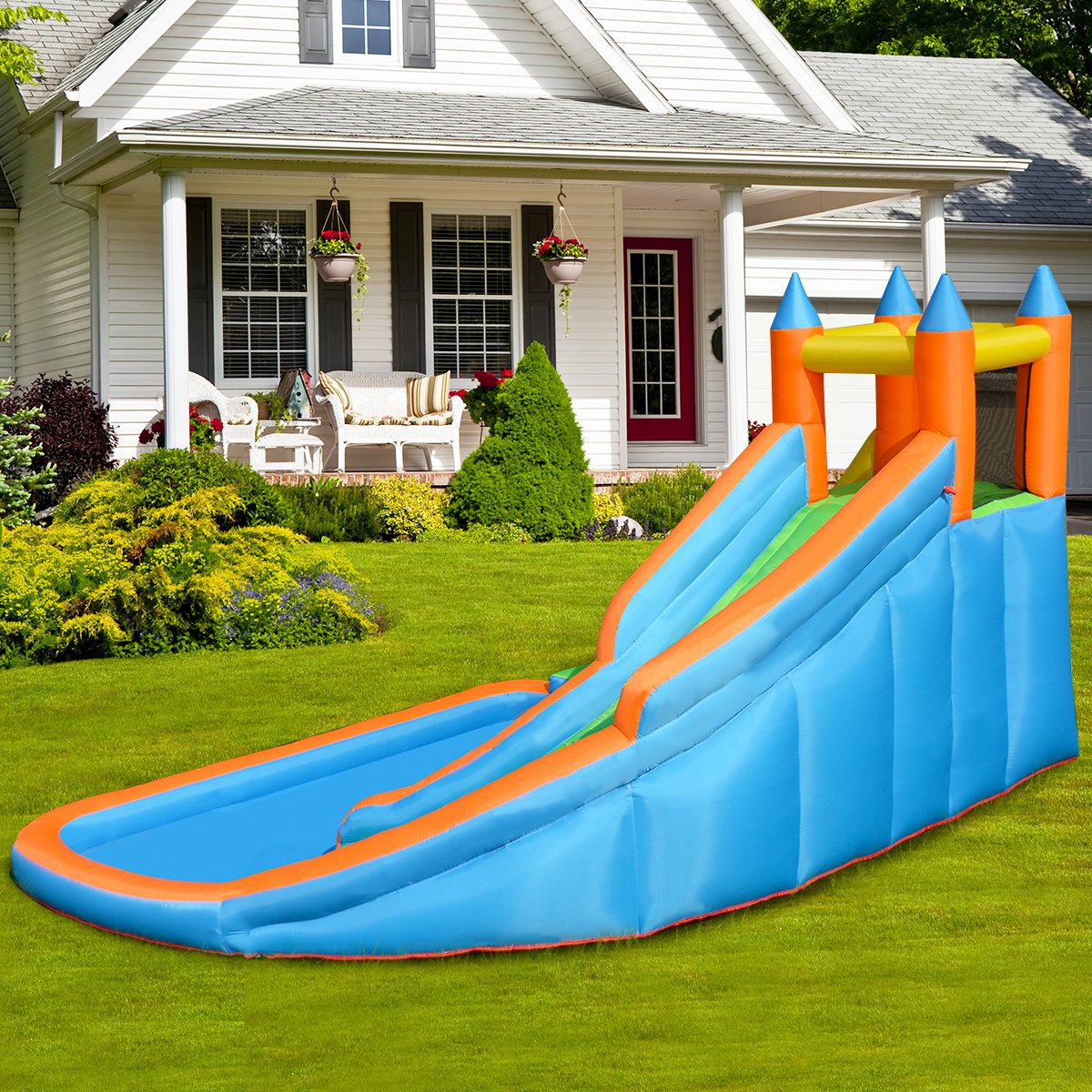 Affordable Water Slides for Kids Backyard with Climbing Wall