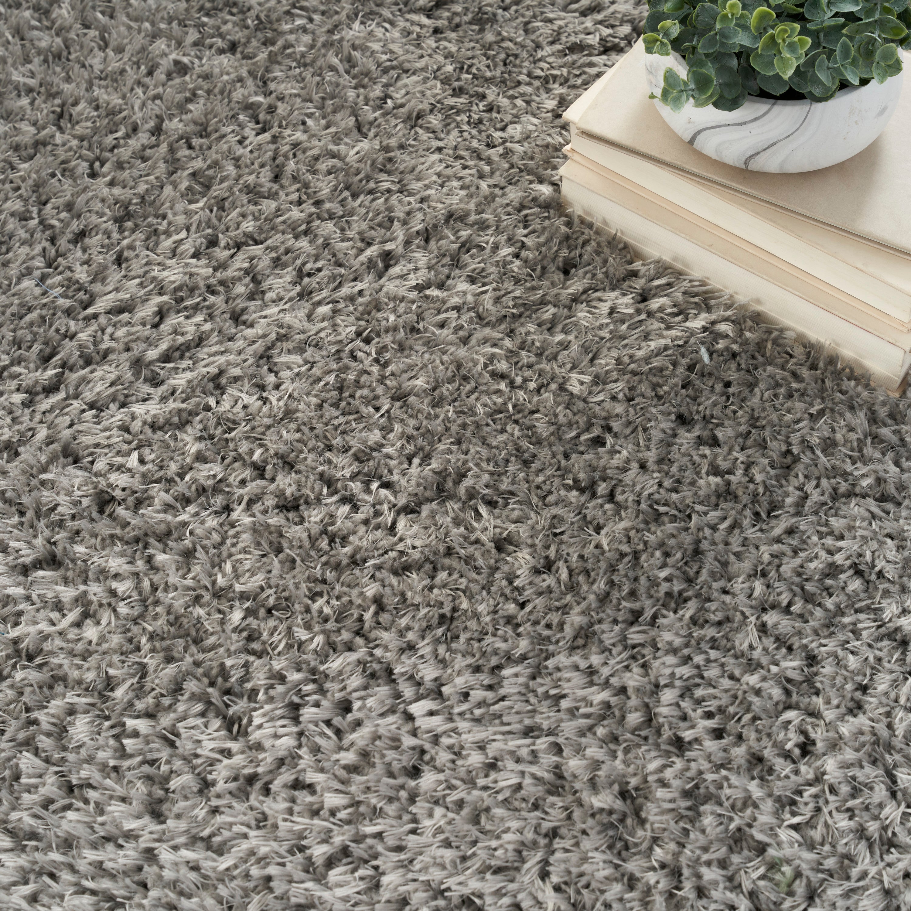 Lush Shag Grey Rug