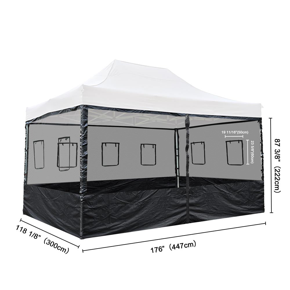 Yescom 10x15 Pop Up Canopy Netting Mesh Sidewalls Side Panel