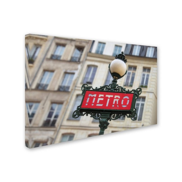 X 32 quot Paris Metro Signpost By Cora Niele Trademark Fine Art