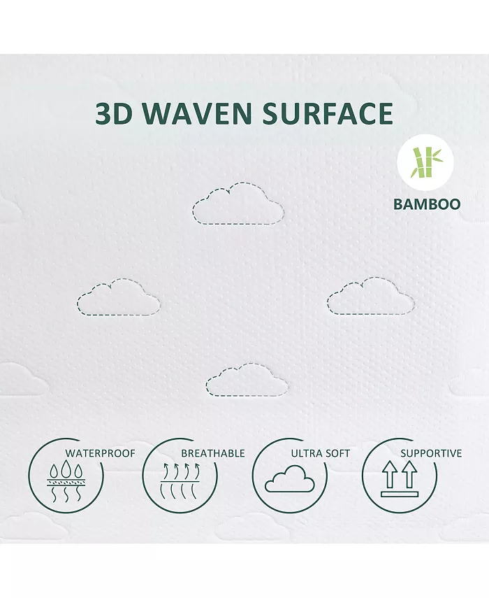 MarCielo 100% Viscose From Bamboo Surface Waterproof Knit Mattress Protector - King