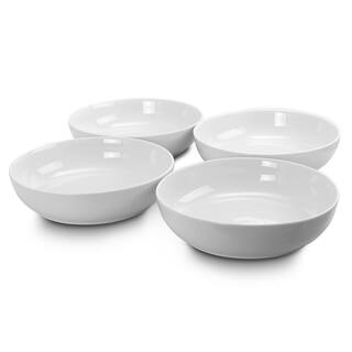 Gibson Home Extra Wide 8.5 in. White Dinner and Serving Bowl (Set of 4) 985111633M