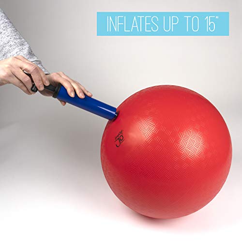 JumpOff Jo Kickball Set - Includes Large, Oversized Kickball, Bases, Ball Pump & 2 Needles