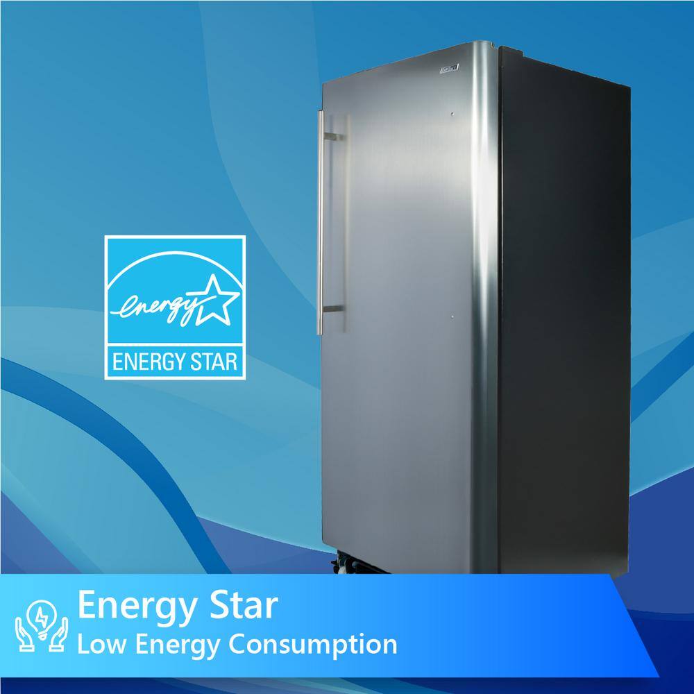 ConServ 17 cu. ft. Convertible Frost Free Upright Freezer-Refrigerator in Stainless FR1700SS-N