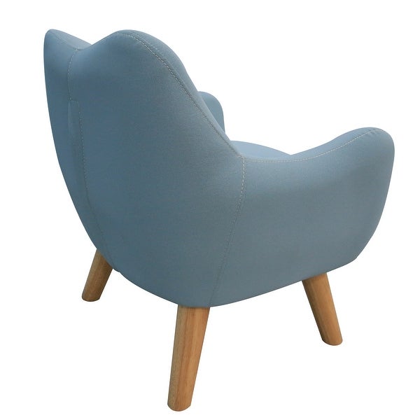 Microfibres Fabric Chair Single Sofa Comfy Upholstered Accent Armchair with Wooden Legs， Kids Sofa for Small Spaces