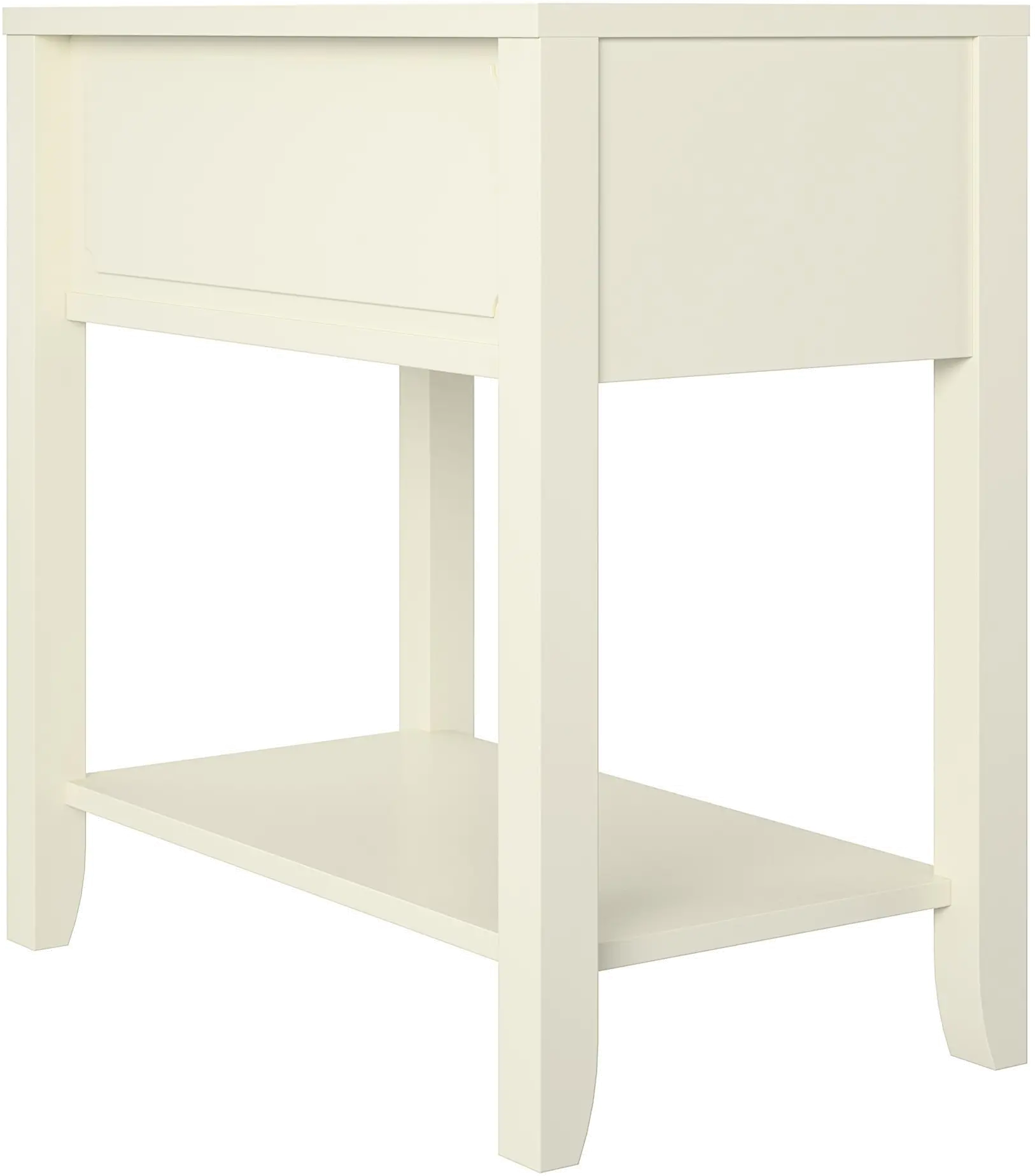 Majesty White Narrow Side Table